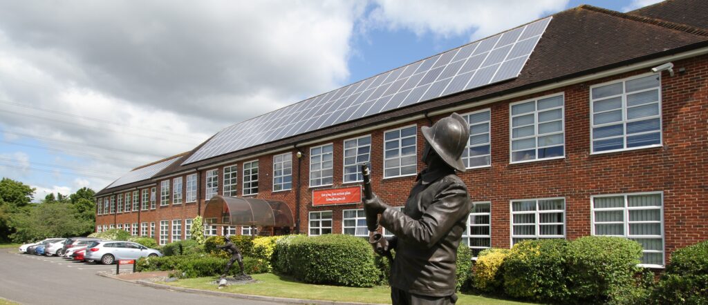 Solar Panels on Hampshire Fire & Rescue Headquarters