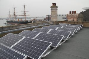 Commercial Solar PV - fitted on a museum roof in Portmsouth