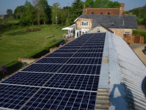 IOW barn photo montage after installing solar PV panels