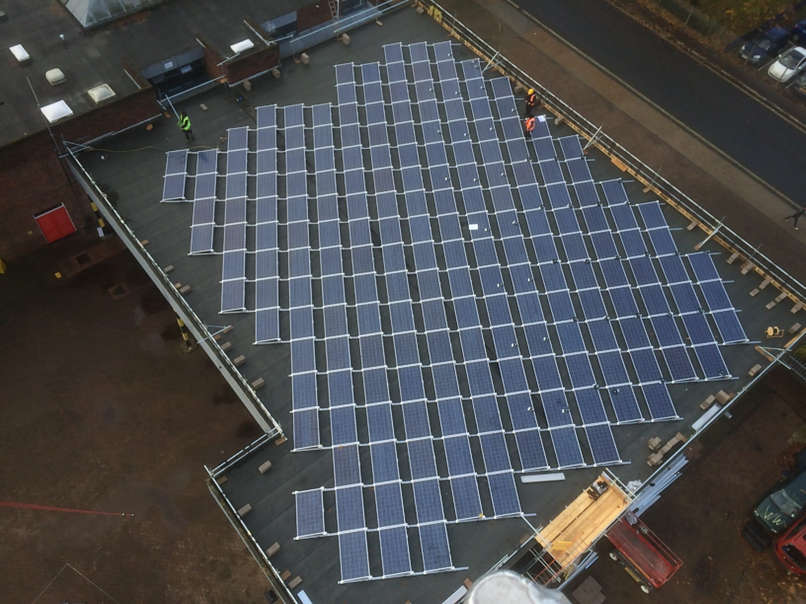 Solar panel installation on Southsea Fire Station