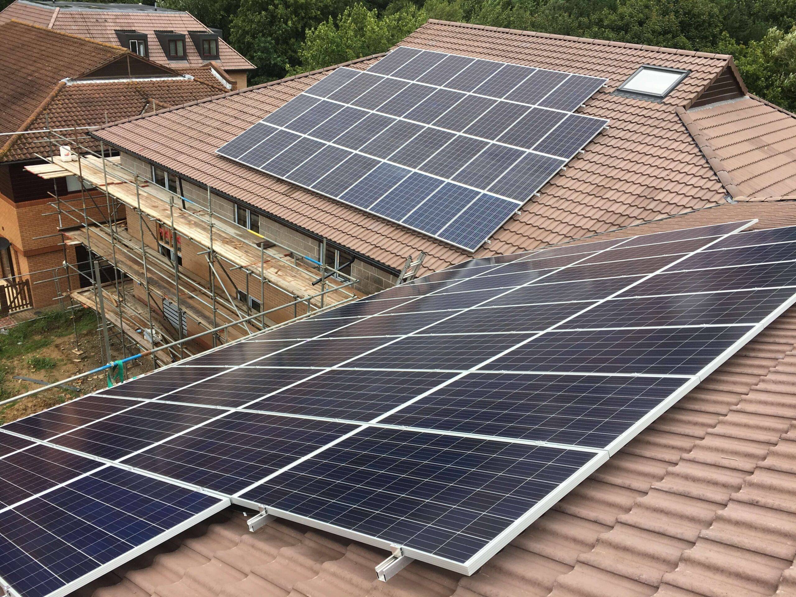 18.4 KW system installed on residential flats in Fareham